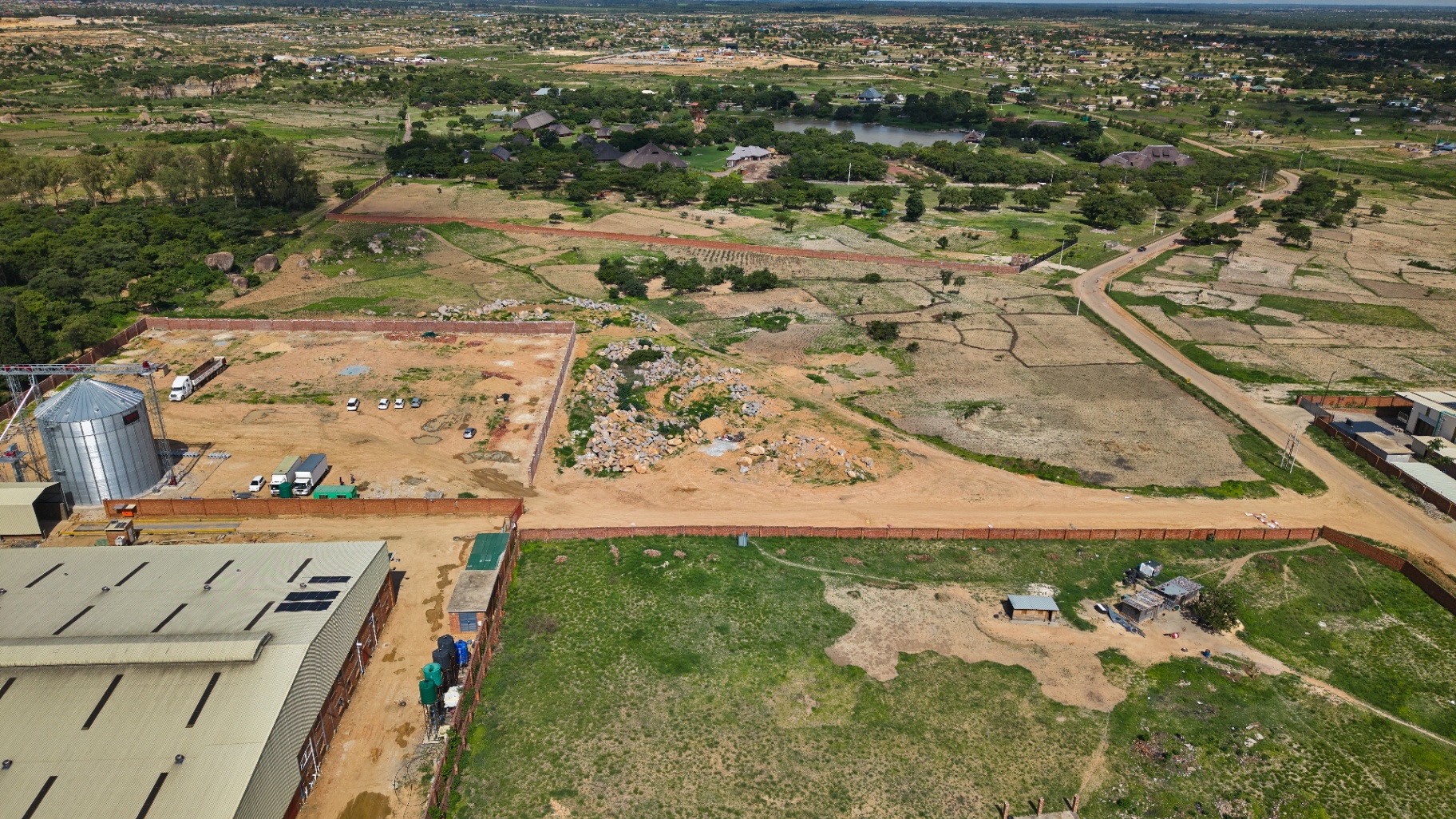 Waterfalls industrial site aerial photo 3